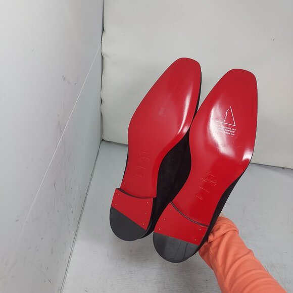 CHRISTIAN LOUBOUTIN Black Suede Dandy Loafer Shoe - Picture 2 of 13